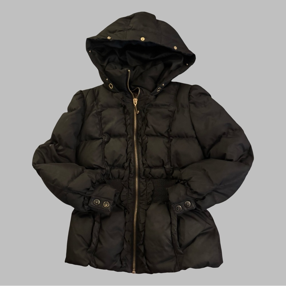 JUICY COUTURE Women’s Y2K Black Hooded Puffer Jacket